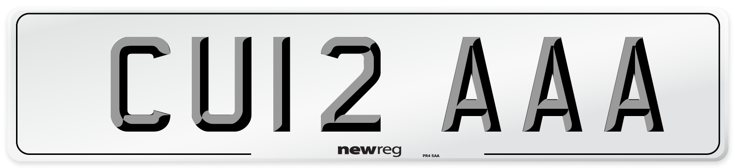 CU12 AAA Number Plate from New Reg